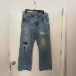 American Eagle Men's Distressed Blue Jeans Grunge 32x30